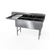 NBR Equipment 3SS-203014L18 82.19" W Stainless Steel 16 Gauge with Left-Hand Drainboard Three-Compartment Premium Sink
