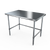NBR Equipment TS4-7236-X 72" W x 36" D x 35.75" H Stainless Steel Flat Top Adjustable Bullet Feet Premium Work Table