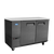 Atosa SBB59GRAUS2 57.75" W Black 2-Section Solid Door Back Bar Cooler - 115 Volts