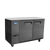 Atosa SBB48GRAUS2 48" W Black 2-Section Solid Door Back Bar Cooler - 115 Volts