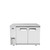 Atosa SBB48GRAUS1 48" W Stainless Steel 2-Section Solid Door Back Bar Cooler - 115 Volts