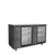 Atosa SBB69GGRAUS2 68" W Black 2-Section Glass Door Back Bar Cooler - 115 Volts
