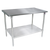 John Boos ST6-24120GSK 120"W x 24"D Stainless Steel Top Galvanized Legs with Stallion Safety Edge Front & Back Work Table