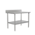 John Boos ST6R5-2484GSK 84" W x 70.75" D x 24" H Stainless Steel Top With 5" Backsplash Adjustable Undershelf Work Table