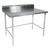 John Boos ST6R5-3084GBK 84" W x 40.75" D x 30" H Stainless Steel Top With 5" Backsplash Galvanized Legs Work Table