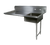 John Boos JDTS-20-60UCR 60" W and 10" H Backsplash Stainless Steel Legs Straight Soiled Undercounter Dishtable