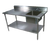 John Boos EPT6R5-3048GSK-R 48"W x 30"D x 40.75"H Galvanized Legs And Adjustable Undershelf Work Table With Prep Sink