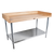 John Boos DSS09 96"W x 30"D With Stainless Steel Legs And Adjustable Undershelf Baker's Top Work Table
