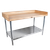 John Boos DSS08 72"W x 30"D With Stainless Steel Legs And Adjustable Undershelf Baker's Top Work Table