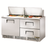 True TFP-64-24M-D-2-HC 64.13" W Stainless Steel 1 Door with Locks and 2 Drawers Sandwich and Salad Unit - 115 Volts
