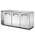 True TBB24-72-3S-Z1-BST-S-1 72.12" W Black Stainless Steel Three-Section Solid Doors Back Bar Cooler - 115 Volts