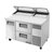 True TPP-AT-60D-2-HC 60.25" W Stainless Steel Cover Two Section Pizza Prep - 115 Volts