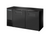 True TBB24-60-2S-Z1-BST-B-1 60.12" W Black Painted Steel Two-Section Solid Doors Back Bar Cooler - 115 Volts