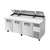 True TPP-AT-93-HC 93.5" W Stainless Steel Cover Three Section Pizza Prep - 115 Volts