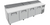 True TPP-AT-119-HC 119.25" W Stainless Steel Cover Four Section Pizza Prep - 115 Volts