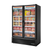 True FLM-54F~TSL01 53.88" W White Interior with Stainless Steel Floor Two-Section Full Length Freezer Merchandiser - 115 Volts