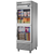 True T-23G-2-HC~FGD01 2 Glass Half Doors 3 PVC Coated Adjustable Wire Shelves LED Interior Lightning Reach-In Refrigerator - 115 Volts