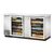 True TBB-3G-S-HC-LD 69.13" W Two-Section Stainless Steel Glass Doors Back Bar Cooler - 115 Volts