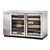 True TBB-2G-S-HC-LD 58.88" W Stainless Steel Two-Section Glass Doors Back Bar Cooler - 115 Volts