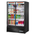 True TVM-36SL-HC~VM03 White Interior Black Powder Coated Exterior 2 Glass Hinged Doors Slim Line Visual Refrigerated Merchandiser - 115 Volts