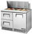 True TFP-48-18M-D-2-HC 48.13" W Stainless Steel Two-Section 1 Door with 2 Drawers Sandwich and Salad Unit - 115 Volts