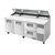 True TPP-AT-93D-2-HC 93.5" W Stainless Steel Cover Two Section Pizza Prep - 115 Volts