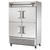 True T-49DT-4-HC 4 Stainless Steel Half Doors Aluminum Sides Interior Lighting Reach-In Refrigerator or Freezer - 115 Volts