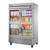 True TS-49G-4-HC~FGD01 4 Glass Half Doors 6 Gray PVC Coated Adjustable Wire Shelves LED Interior Lightning Reach-In Refrigerator - 115 Volts