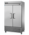 True TS-43-HC 2 Stainless Steel Doors 6 Gray PVC Coated Adjustable Wire Shelves LED Interior Lightning Reach-In Refrigerator - 115 Volts