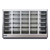MVP Group KGV-MR-5-R 123.1"W x 31.5"D x 77.75"H Gray and Silver 5 Section Hydra-Kool High Volume Refrigerated Merchandiser