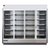 MVP Group KGV-MR-4-S 99.3"W x 32.63"D x 87.8"H Gray and Silver 4 Section Hydra-Kool High Volume Refrigerated Merchandiser