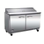 MVP Group ISP48M 12 Cu. Ft. Stainless Steel Two Section IKON Mega Top Sandwich Or Salad Prep Unit - 115 Volts