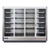 MVP Group KGV-MR-4-R 99.3"W x 31.5"D x 77.75"H Gray and Silver 4 Section Hydra-Kool High Volume Refrigerated Merchandiser