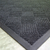 Axia EMD3648C 48" W x 36" D x 0.38" Thick Charcoal Gray Polyester Fiber Molded Diamond Pattern Entrance Mat