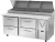 Victory VPPD72HC-4 72.13" W 4 Drawers Pizza Prep Table - 115 Volts