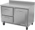 Victory VWFD48HC-2 11.04 Cu. Ft. Two Section Stainless Steel Worktop Freezer Counter - 115 Volts 1-Ph