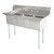 Omcan USA 22120 77" W 18 Gauge Stainless Steel Without Drainboard Galvanized Legs Pot Sink