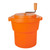 Omcan USA 43454 5 Gallon Orange Plastic Manual Salad Spinner
