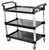 Omcan USA 43069 198 Lbs. Black Plastic 3 Shelf Bussing Cart