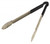 Omcan USA 80550 16" Stainless Steel with Black Plastic Coated Handle Utility Tongs