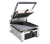 Omcan USA 11375 10" x 9" Grooved Top and Bottom Single Elite Series Sandwich Grill - 110 Volts