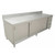 Omcan USA 43485 72" W x 24" D x 36" H Stainless Steel 16 Gauge Enclosed Cabinet Base with Sliding Door Work Table