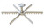 Omcan USA 34861 9" Diameter Metal 6 Slice Pie Marker (Minimum 12 per Order)