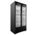 Omcan USA 41219 26.7 Cu. Ft. Black Reach In Elite Series Refrigerated Display - 115 Volts 1-Ph