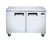 Omcan USA 50055 47.2" W Stainless Steel Solid Door 2 Sections Reach-In Under Counter Freezer - 115 Volts 1-Ph