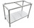 Omcan USA 41274 36"W x 30"D x 36"H Stainless Steel Frame Undershelf Polytop Table Frame