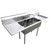 Omcan USA 25252 Stainless Steel 8" Center Faucet Holes Left and Right Drain Board Pot Sink