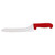 Omcan USA 12440 9" Red Handle Wave Edge off Set Slicing Knife