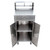 Omcan USA 43470 Stainless Steel Sloped Top with Enclosed Cabinet Mobile Receiving Desk