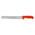 Omcan USA 12668 10" Red Handle Straight Blade Wave Edge Slicing Knife
